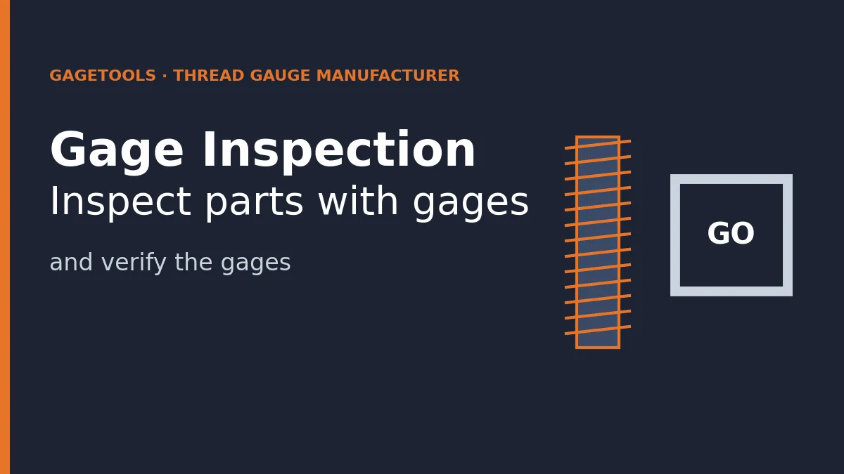 Gage inspection explained: inspecting parts with GO/NO-GO gages and inspecting the gages themselves