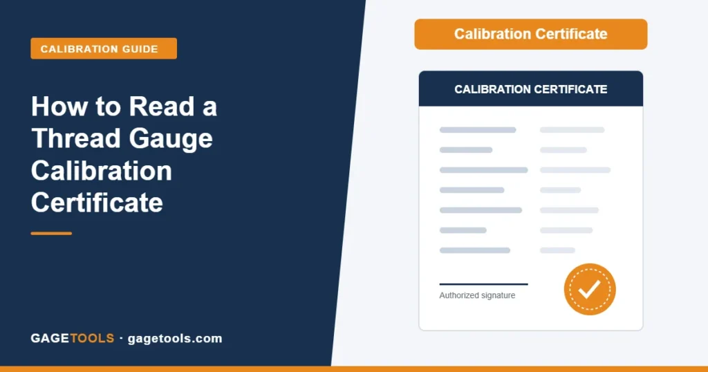 How to Read a Thread Gauge Calibration Certificate