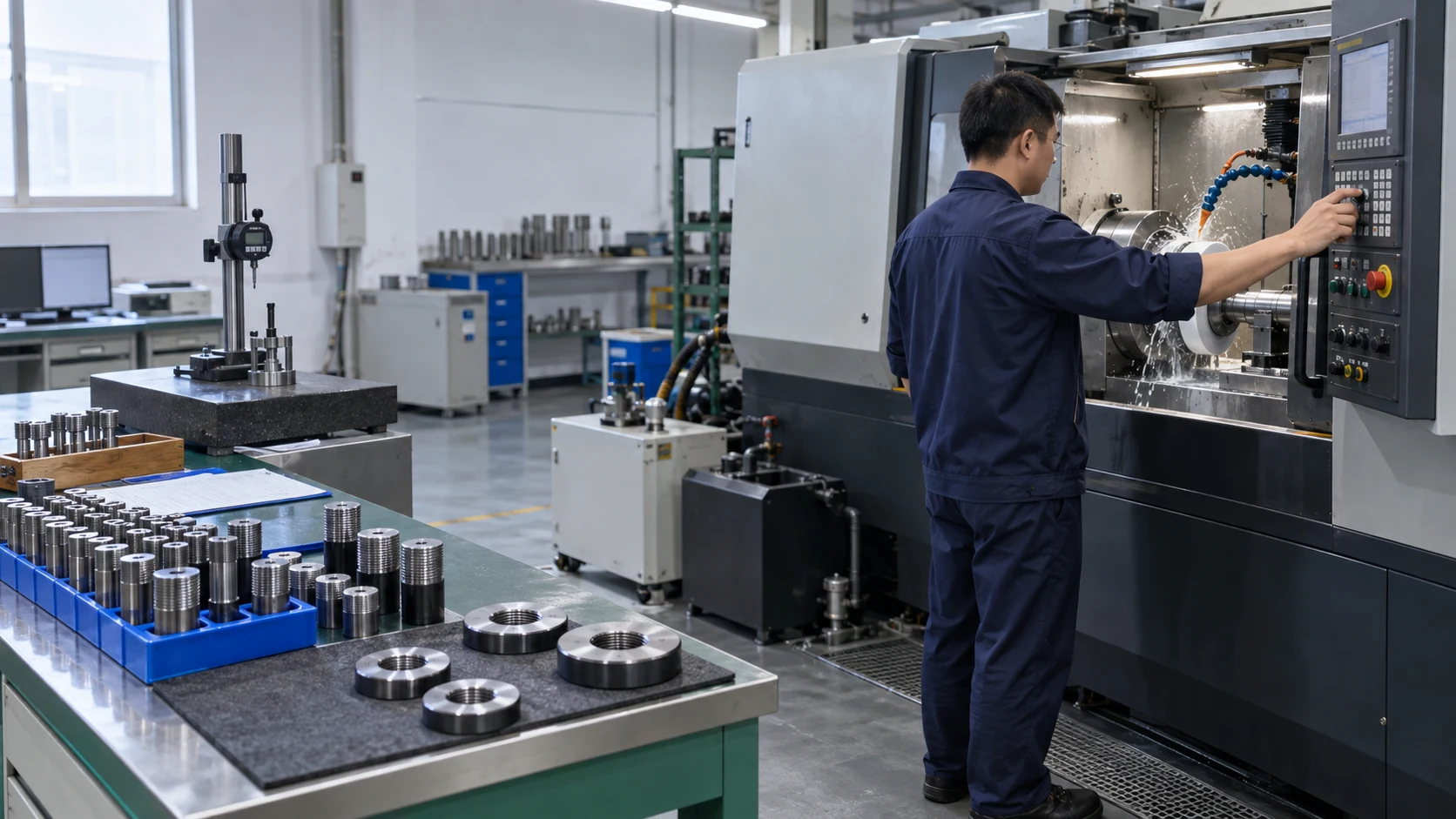 generated illustration of precision gauge machining equipment