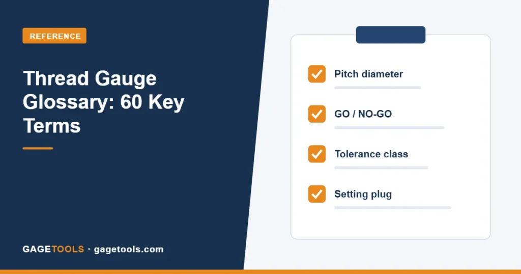 Thread Gauge Glossary: 60 Key Terms Defined