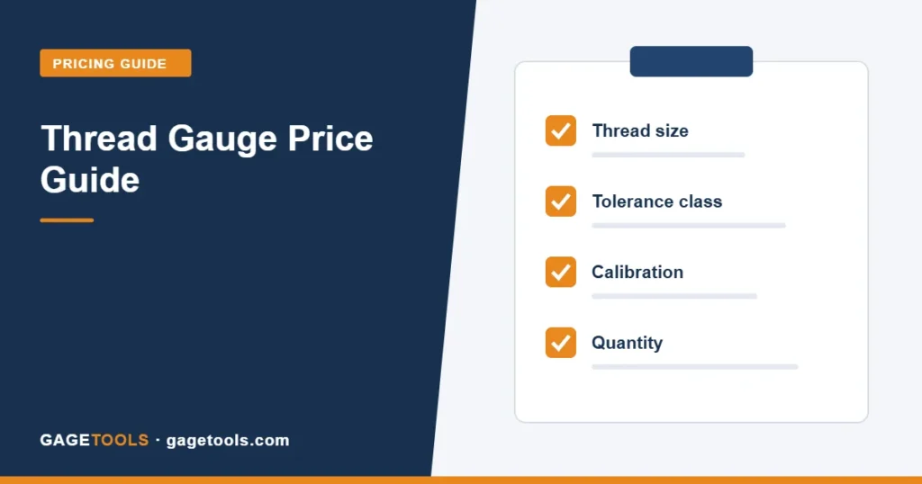 Thread Gauge Price Guide: How Much Do Thread Gauges Cost and What Affects the Price